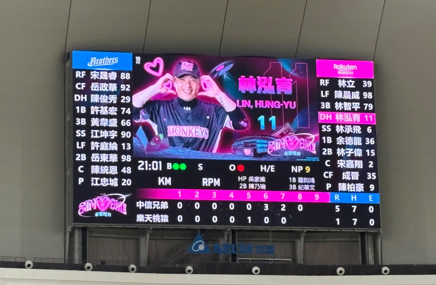 [轉播] 七上 中信 3：1 樂天