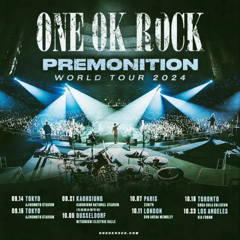 圖 ONE OK ROCK宣布921「高雄世運主場開唱」