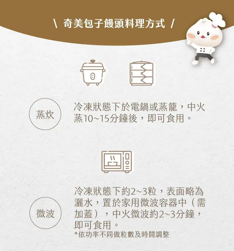 奇美包子建議料理時間