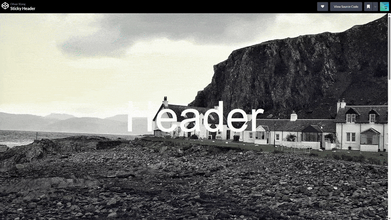 Sticky Header Sticky Header