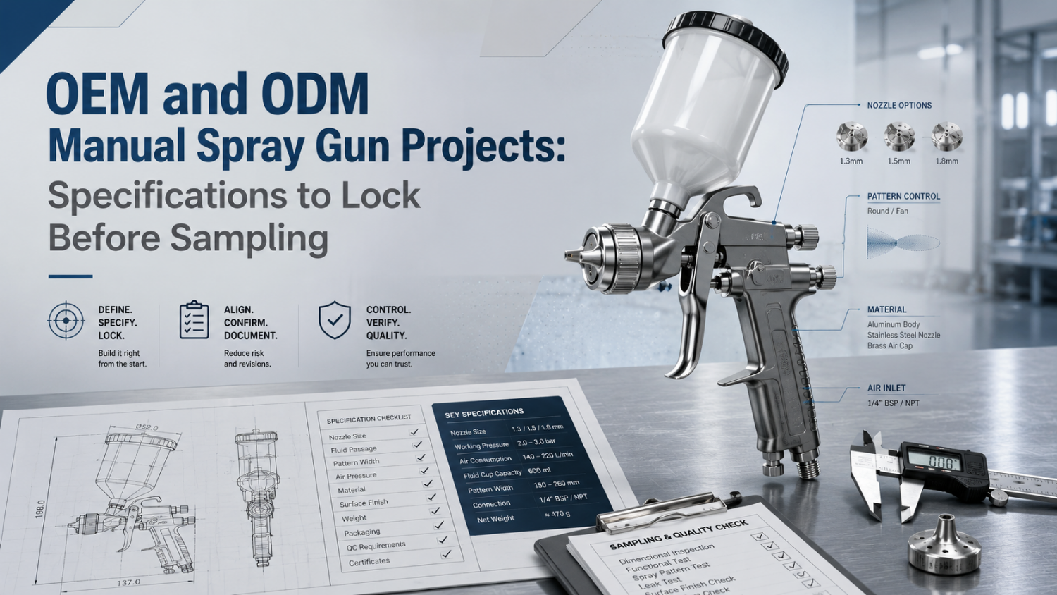 OEM and ODM Manual Spray Gun Projects - Specifications to Lock Before Sampling