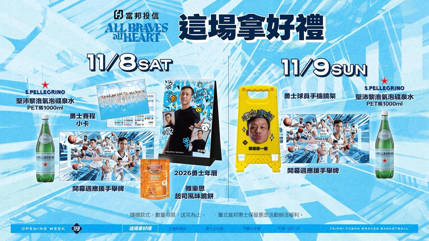 [情報] 富邦勇士 主場開幕週 第一~五彈活動資訊