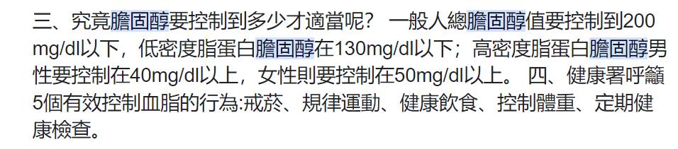 [閒聊] 有人有膽固醇問題嗎？