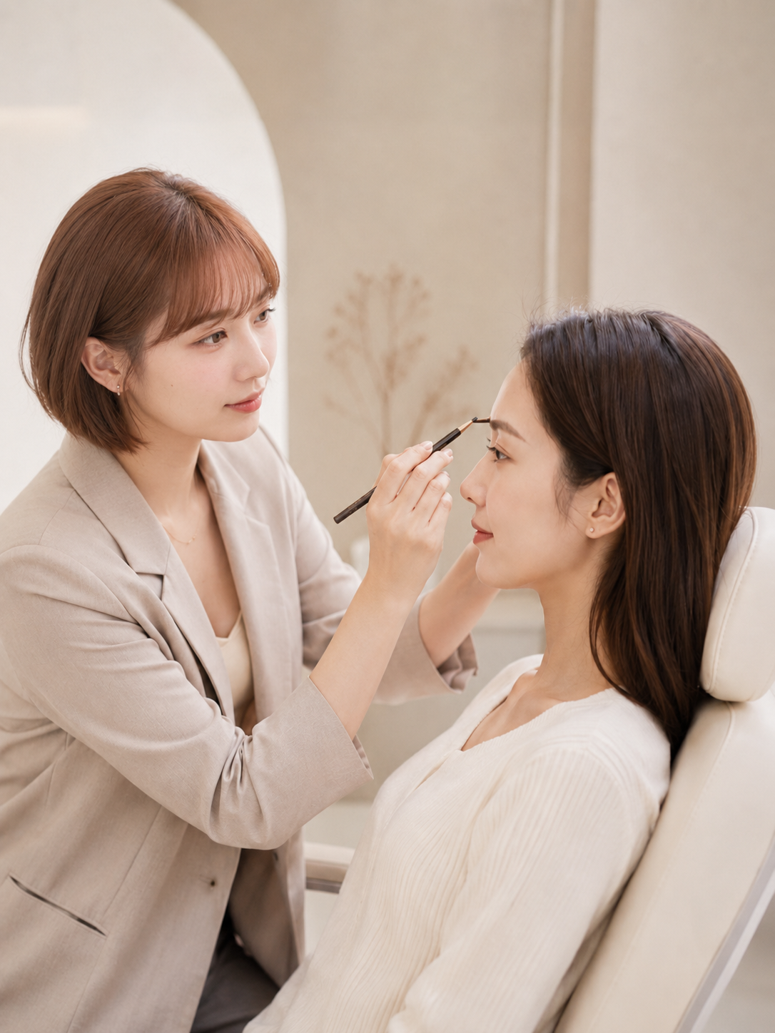 眉部諮詢與設計討論照片