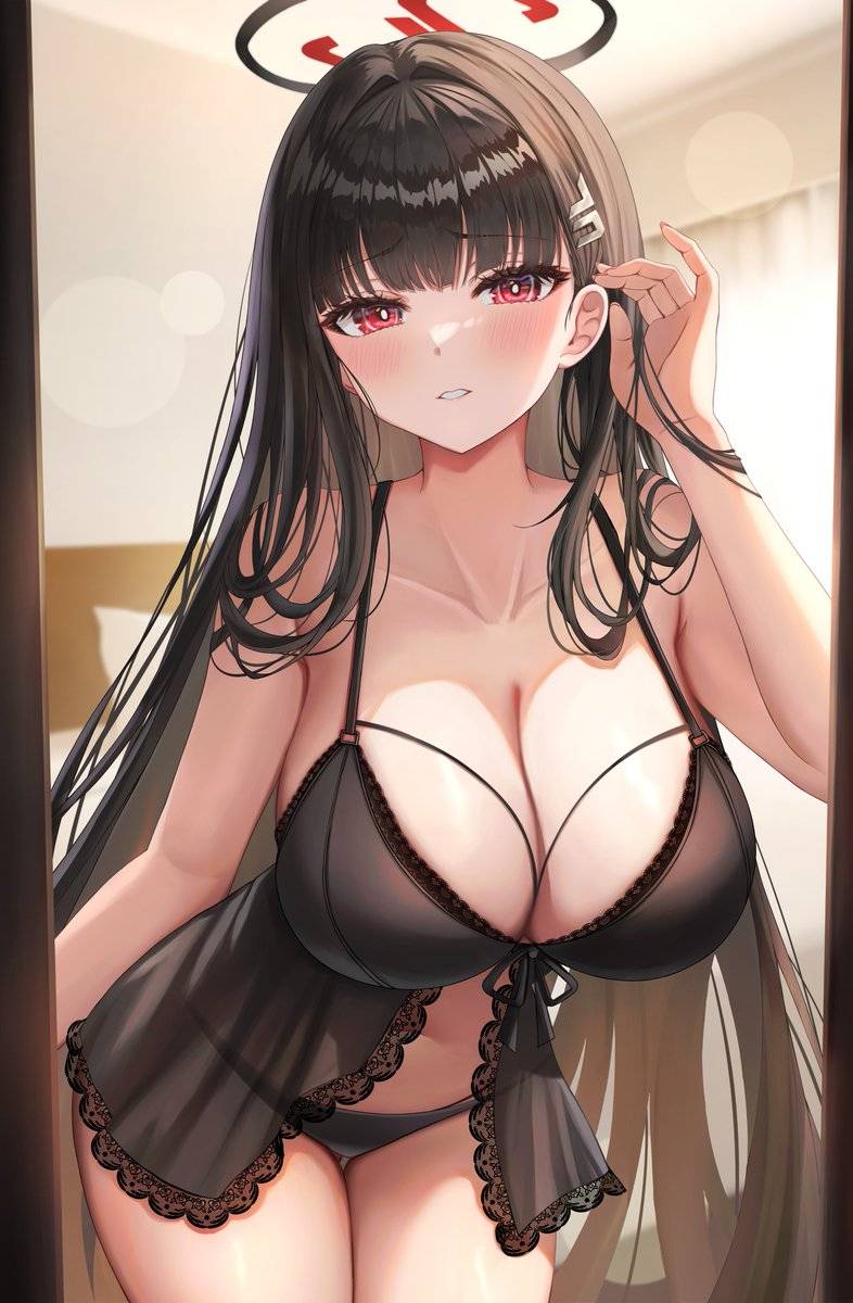 [蔚藍] 哇幹 莉央穿蕾絲睡衣開門迎接