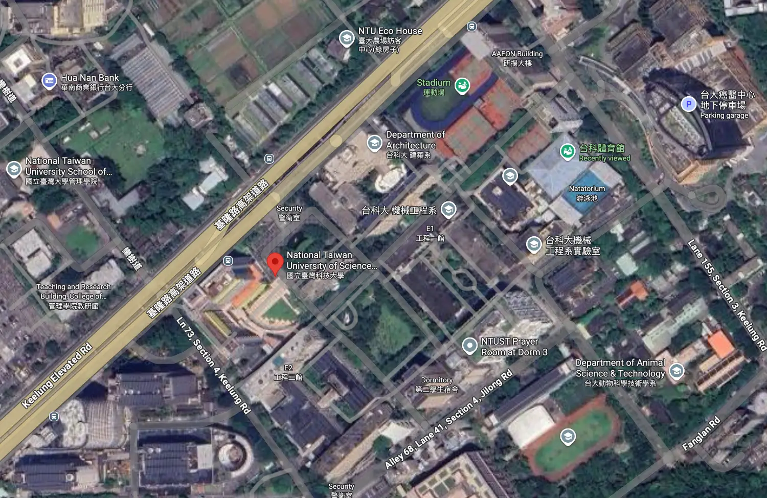 School Map Birdview from Google