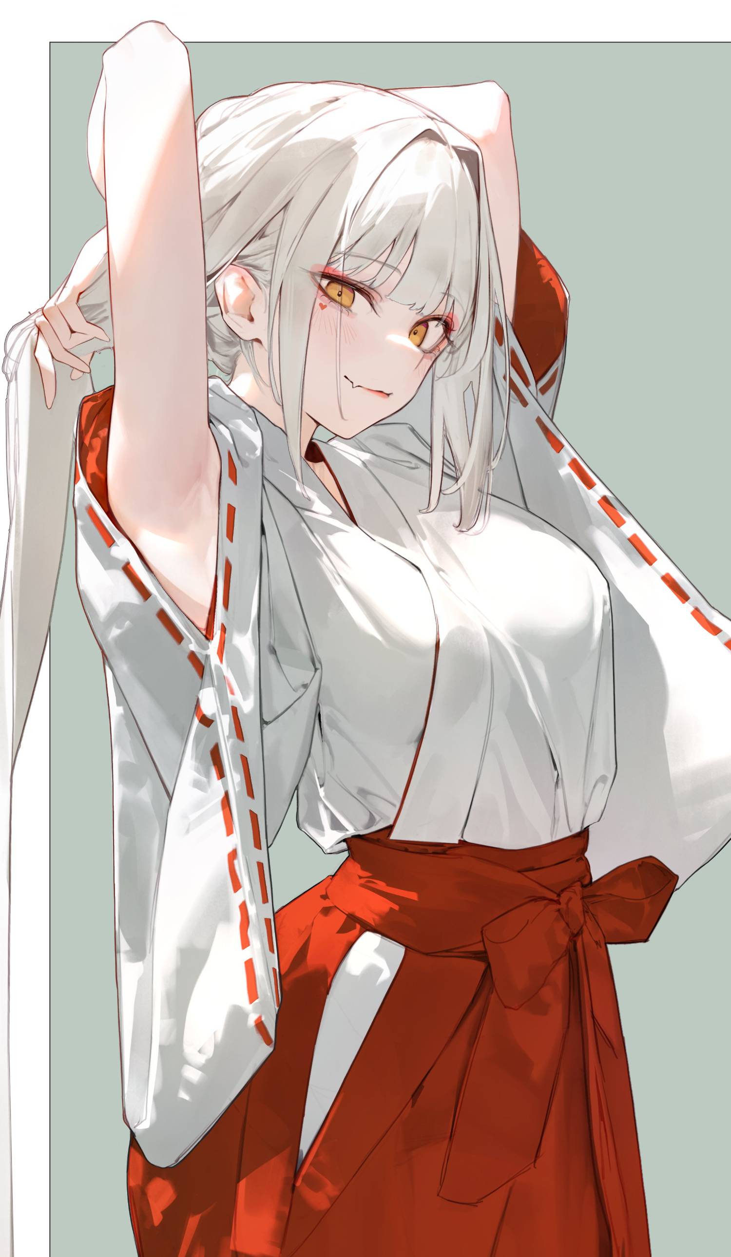 [妮姬] 巫女服白兔露腋下