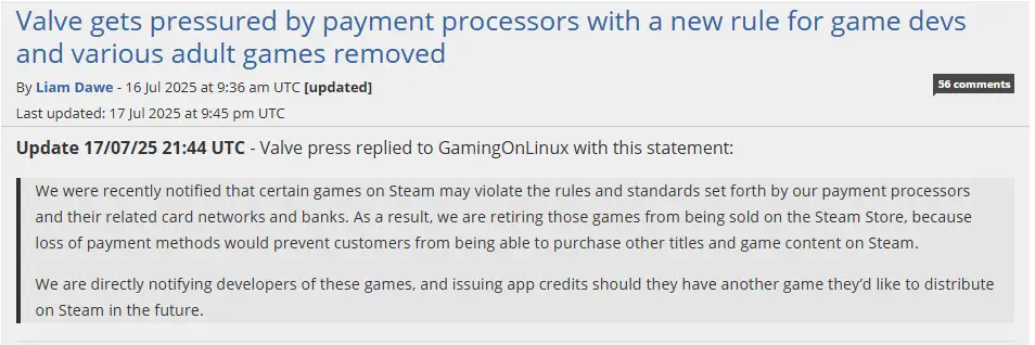 Re: [閒聊] Steam因Paypal施壓下架多款成人遊戲