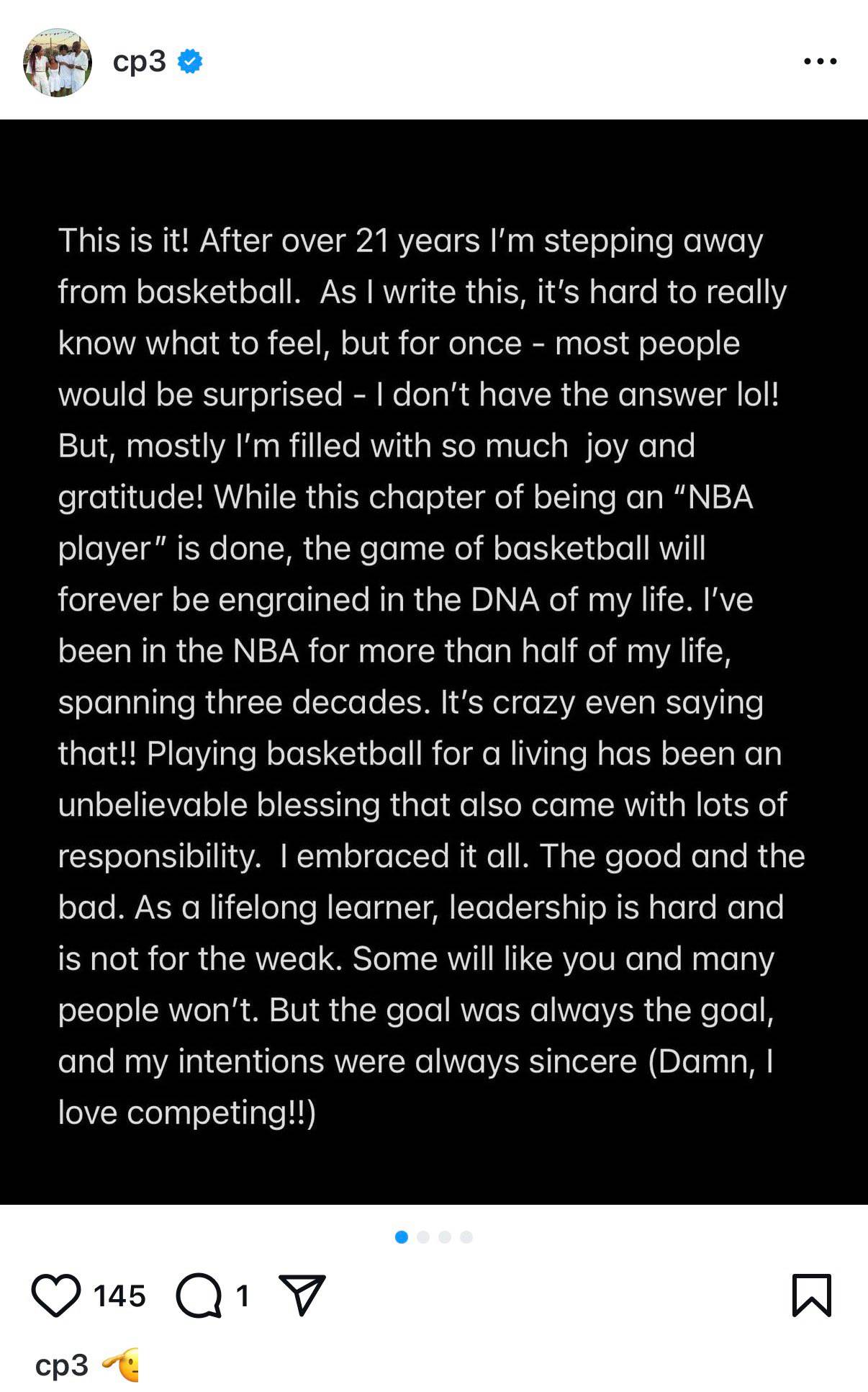 [花邊] Chris Paul退休 - 美國職籃 - PTT.BEST 批踢踢爆文