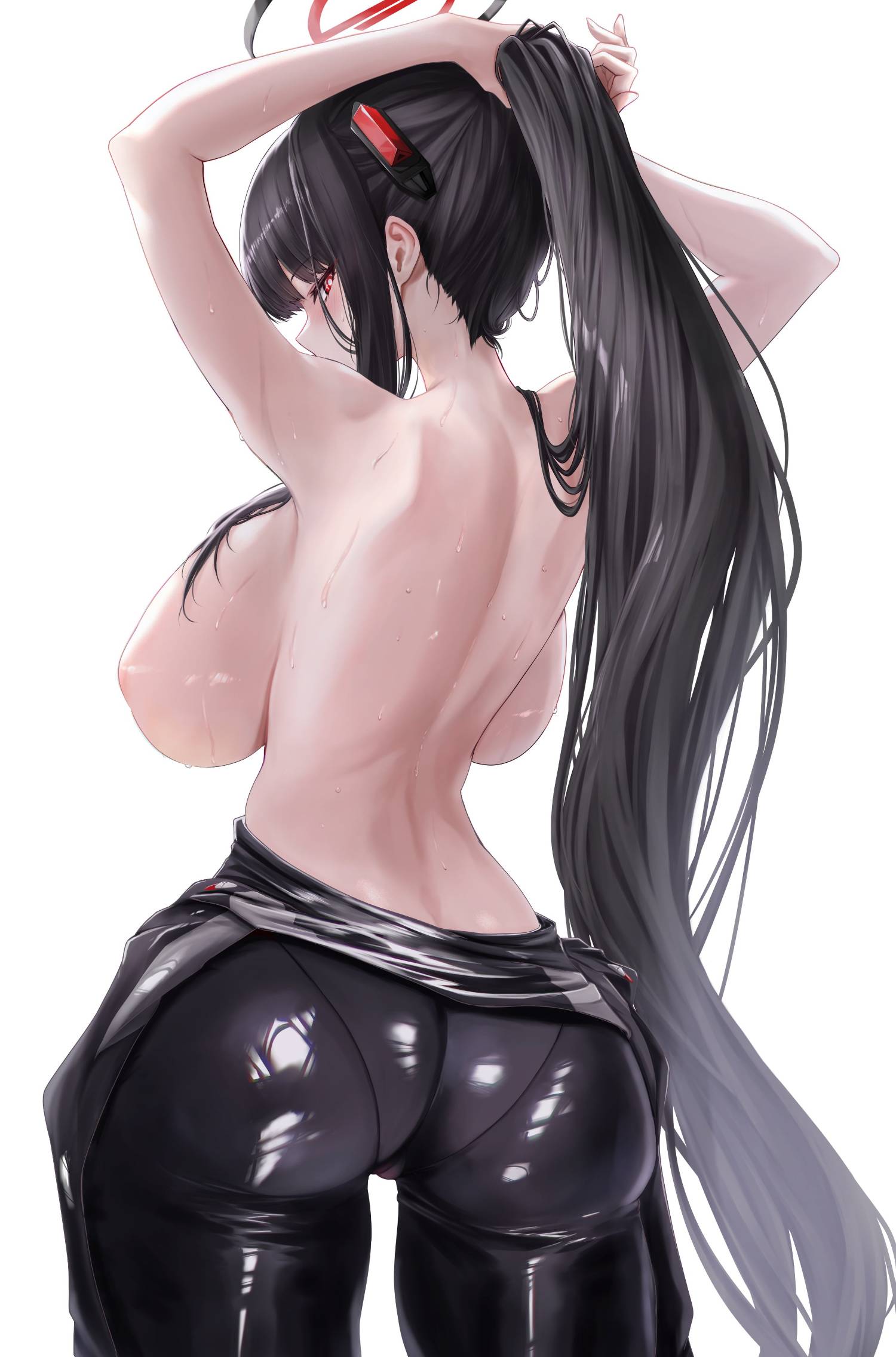[蔚藍] 哇幹 戰鬥服莉央 從背後看到奶子