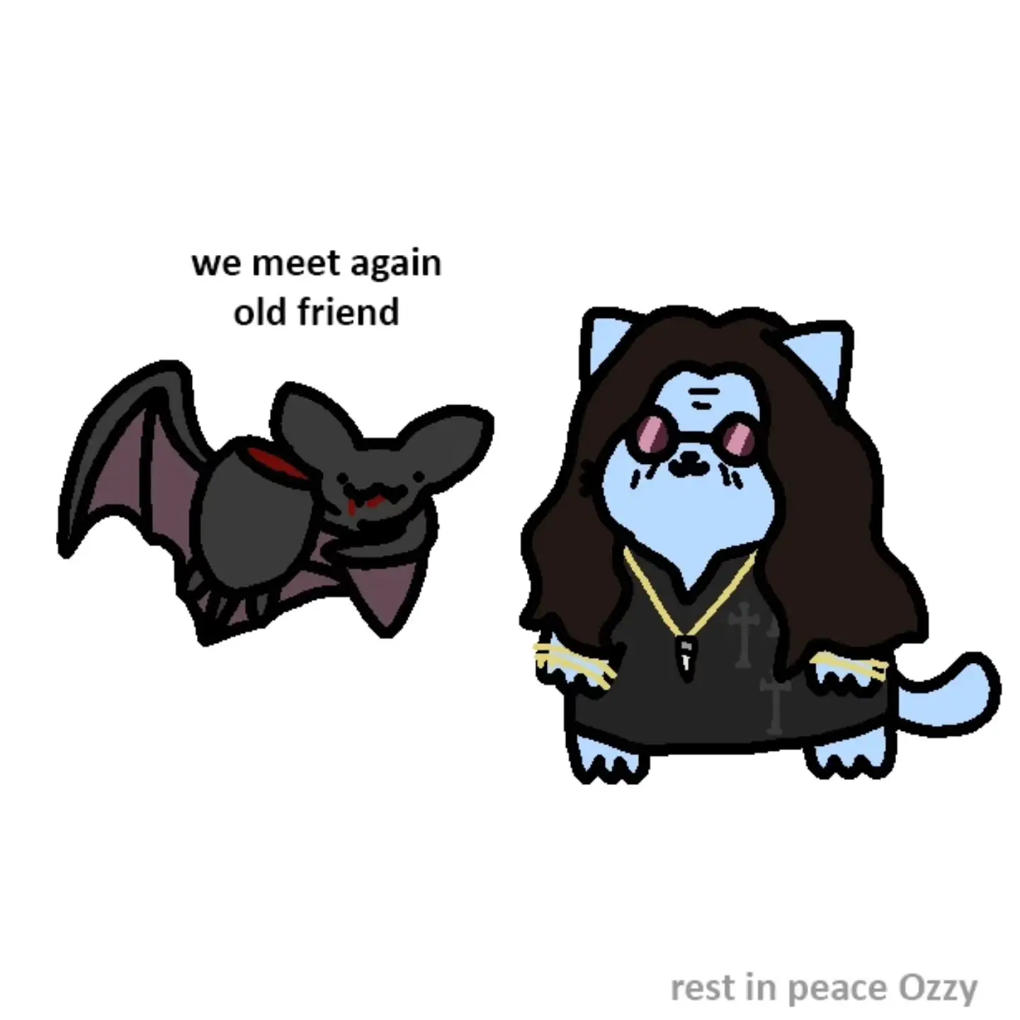 [問卦] 被咬頭的蝙蝠在天堂遇到ozzy會說什麼?