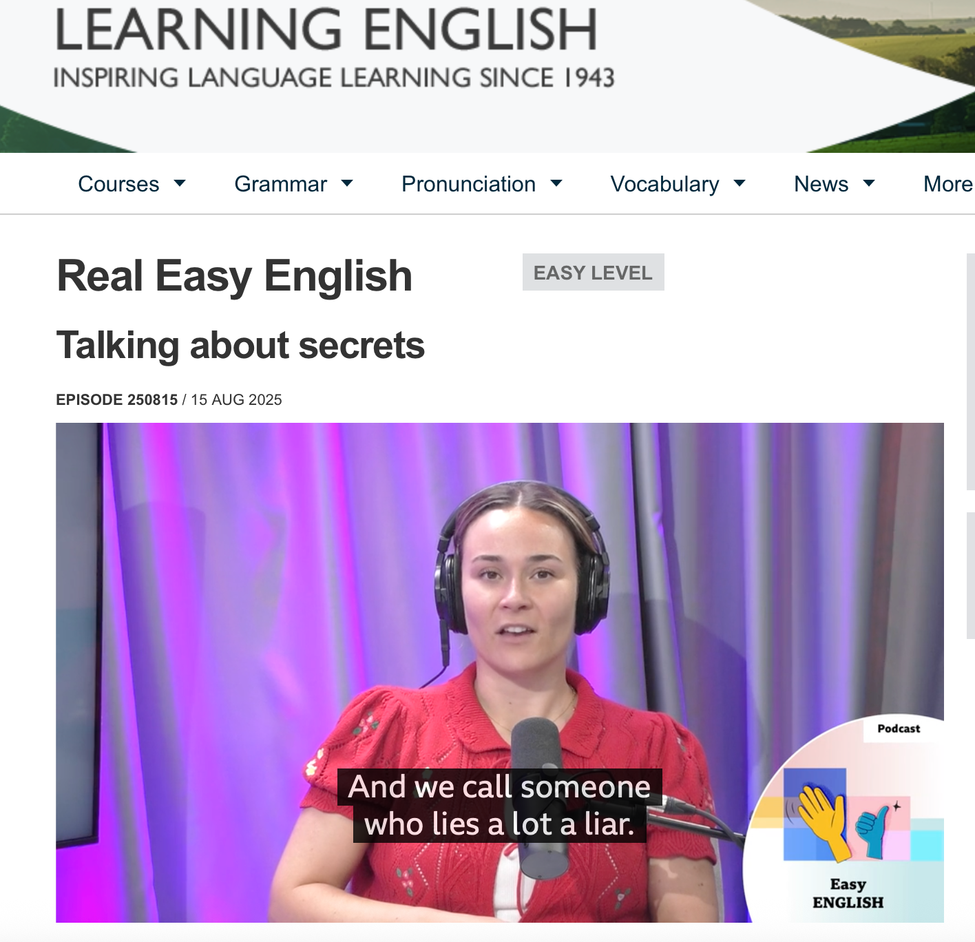 圖 既視感作祟,BBC學英語也有萊爾的內容