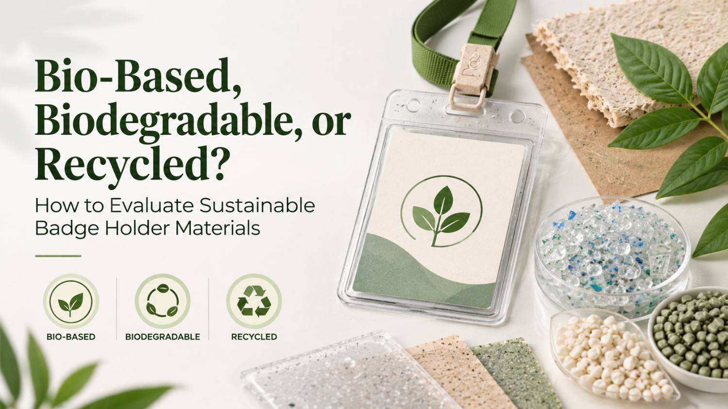 Bio-Based, Biodegradable, or Recycled? How to Evaluate Sustainable Badge Holder Materials