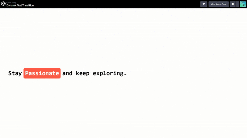 Dynamic Text Transition (SPA)