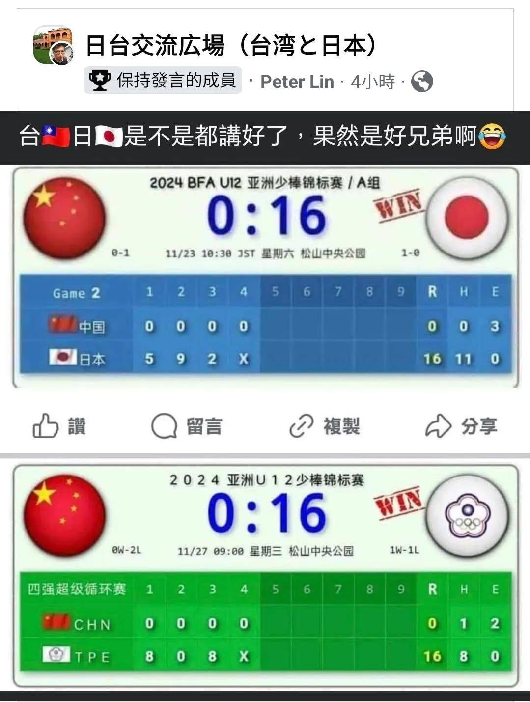 圖 重看日中足球7:0還是很好笑