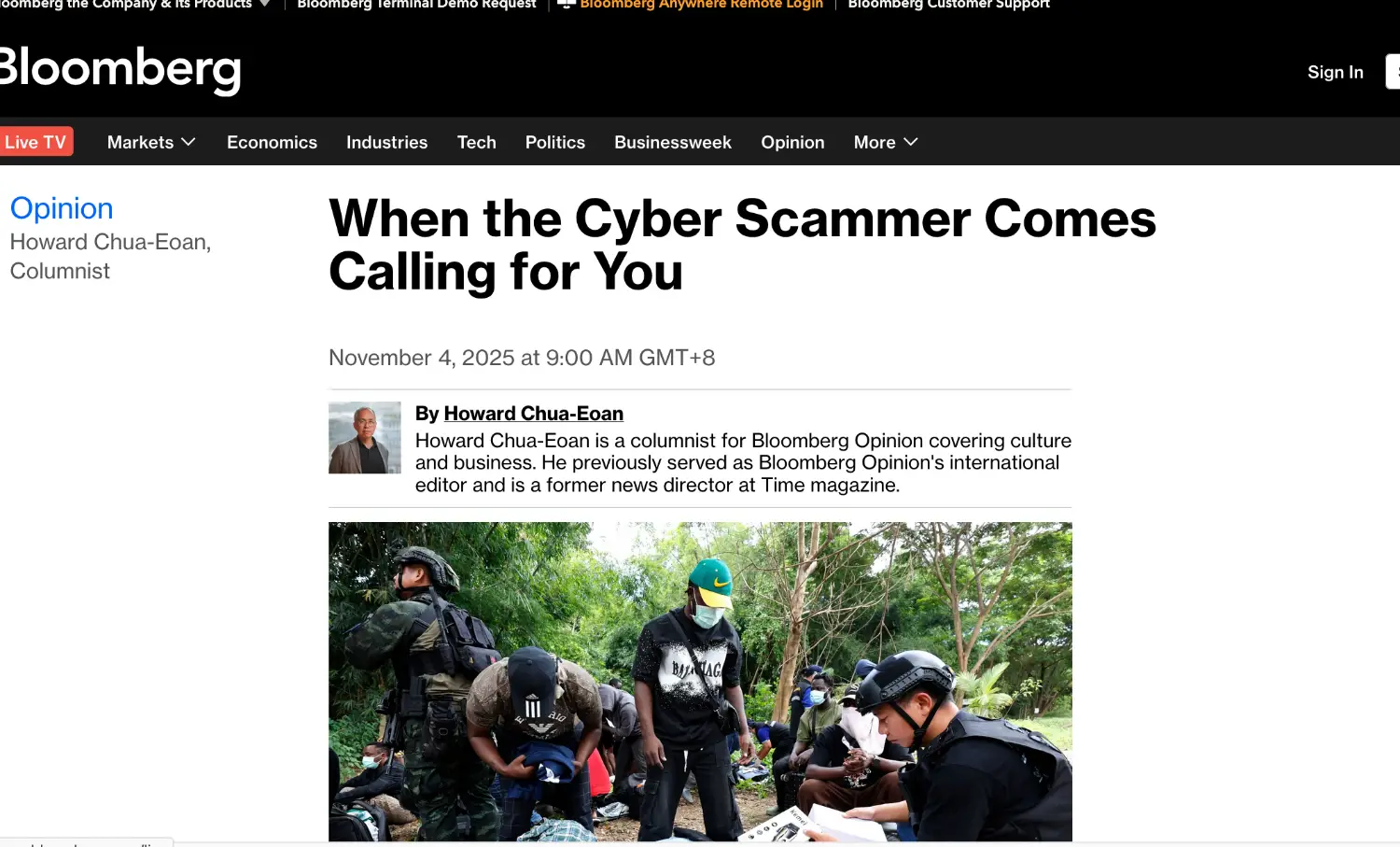 [爆卦] 彭博專欄: 新書追溯殺豬盤詐騙起源於台灣