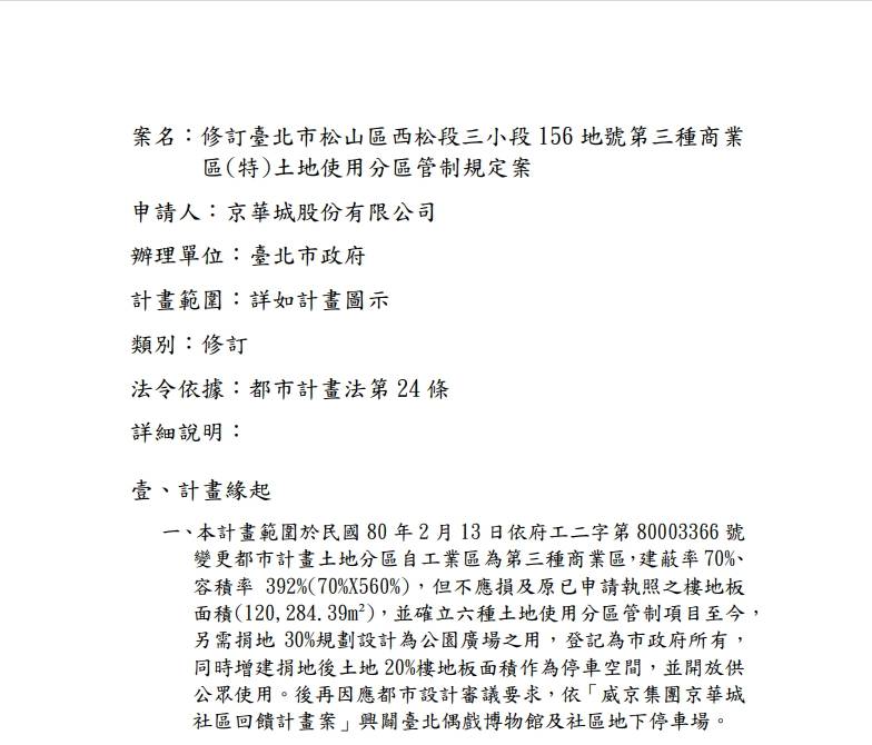 圖 驚！美鳳書面質詢關於京華城內容流出